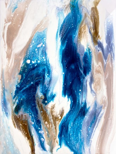 Fluide bleu et or dynamique - Alyson Storms