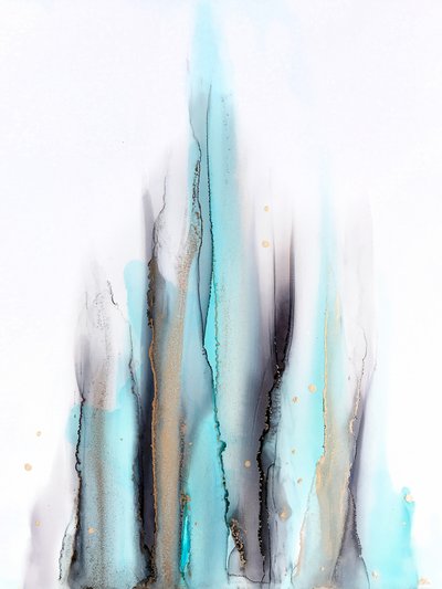 Lignes dorées sur fond bleu sarcelle - Alyson Storms