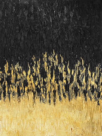 Flux abstrait doré - Alyson Storms