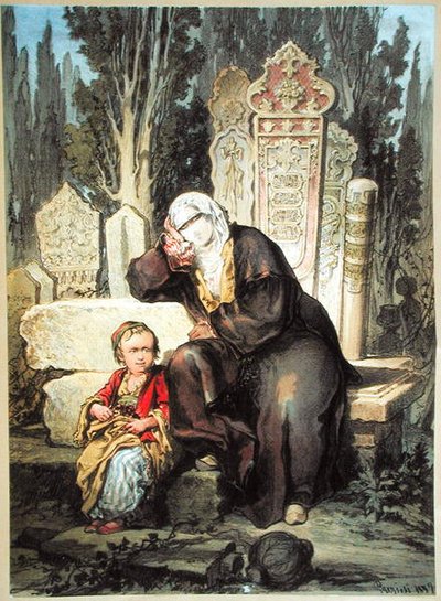 Un cimetière à Constantinople - Amadeo Preziosi