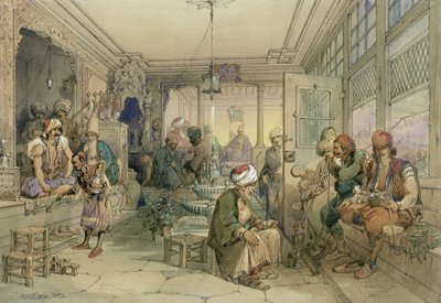 Un café, Constantinople, 1854 - Amadeo Preziosi