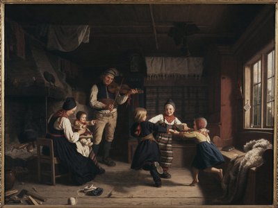 Dimanche soir dans une ferme de Dalécarlie - Amalia Lindegren