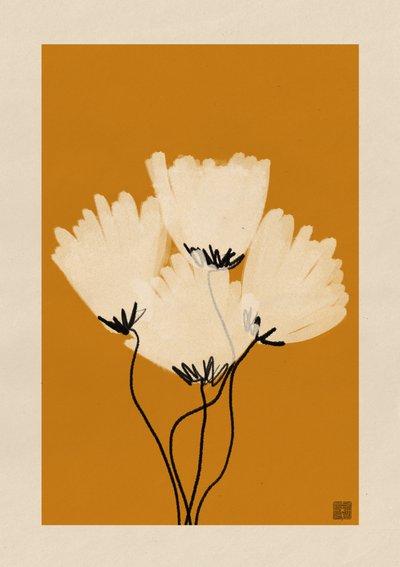 Des coquelicots minimalistes et chaleureux - Amaze Atelier