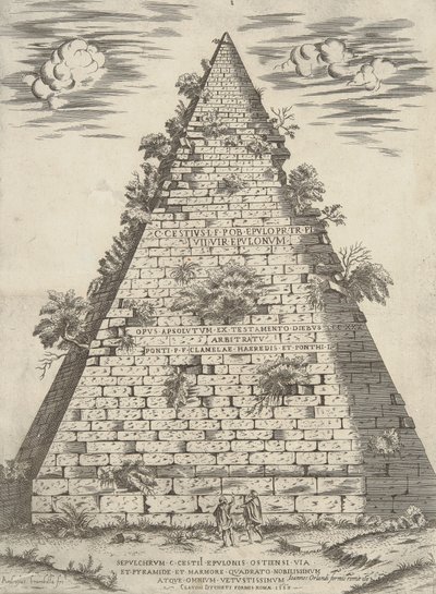 Sepulchrum C. Cestii Epulonis Ostensi Via Et Pyramide Et Marmore Quadrato Nobilissimum Atque Omnium Vetustissimum - Ambrogio Brambilla