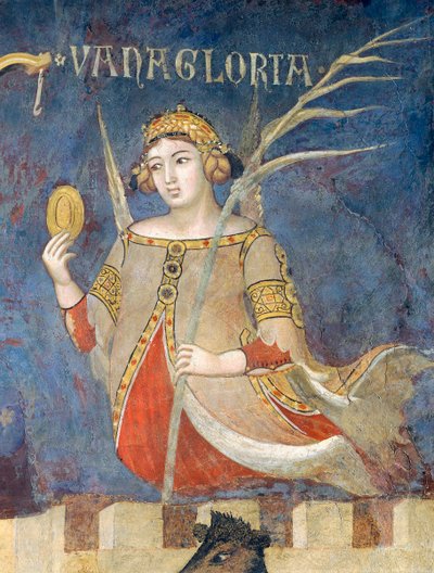 Allégorie du mauvais gouvernement, vanité (détail) - Ambrogio Lorenzetti