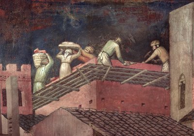 Effets du Bon Gouvernement dans la Ville (détail) - Ambrogio Lorenzetti