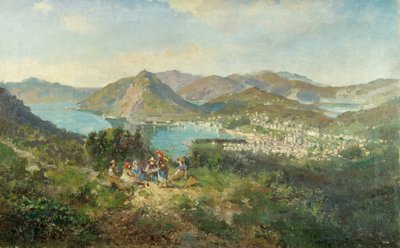 Lugano vu de Curreglia, par Ambrogio Preda - Ambrogio Preda