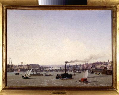 Le port de Rouen, par Louis Garneray, sd. vers 1820 - Ambroise Louis Garneray