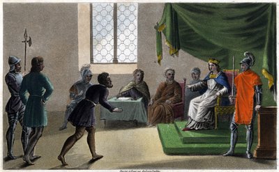Childebert II le juste rendant justice à ses sujets (711). Dessiné et gravé par Ambroise Tardieu en 1825 - Ambroise Tardieu