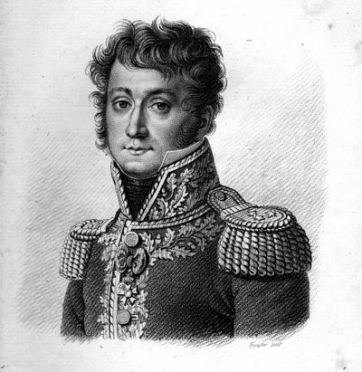 Général Baron Gilbert Désirée Joseph Bachelu (1777-1849) dans "Portraits des généraux français". Gravé par Ambroise Tardieu en 1818. Collection Stella - Ambroise Tardieu