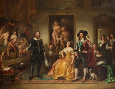 Rubens présentant son tableau Paix et Guerre à Charles I, 1858-71 - Ambrosini Jerôme