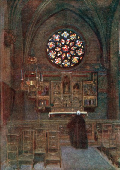 La chapelle cathédrale Saint-Joseph, Anvers (lithographie couleur) - Amedee (after) Forestier
