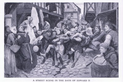 Une scène de rue à l