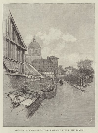 Jardin et serre, Fairseat House, Highgate - Amedee Forestier