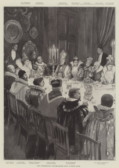 Dîner costumé de Lady Tweedmouth à Brook House - Amedee Forestier