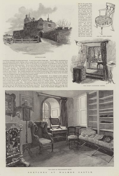 Croquis au château de Walmer - Amedee Forestier