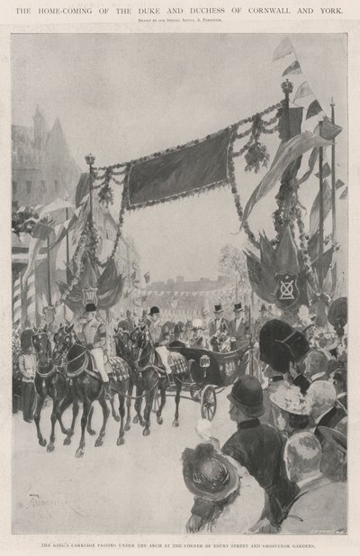 Le Retour du Duc et de la Duchesse de Cornouailles et de York - Amedee Forestier