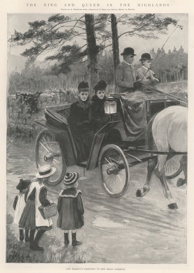 Le roi et la reine dans les Highlands - Amedee Forestier