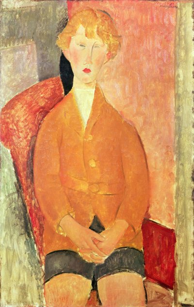 Garçon en short, vers 1918 - Amedeo Modigliani