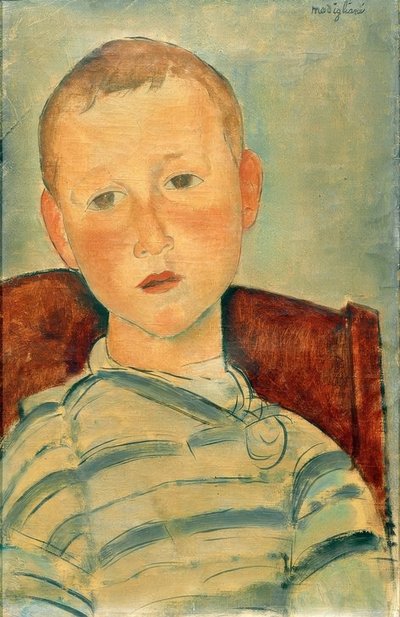 Garçon avec un pull rayé - Amedeo Modigliani