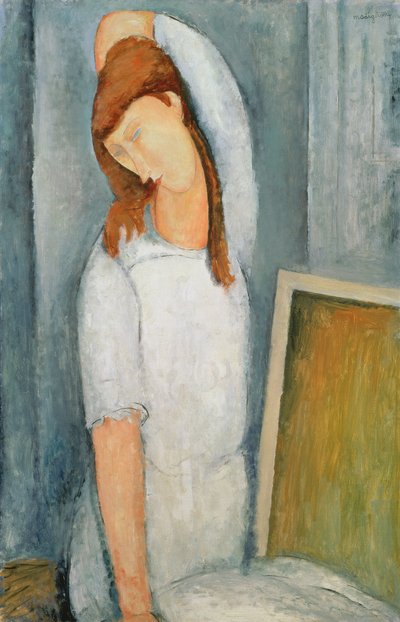 Portrait de Jeanne Hébuterne (1898-1920) avec son bras gauche derrière la tête - Amedeo Modigliani