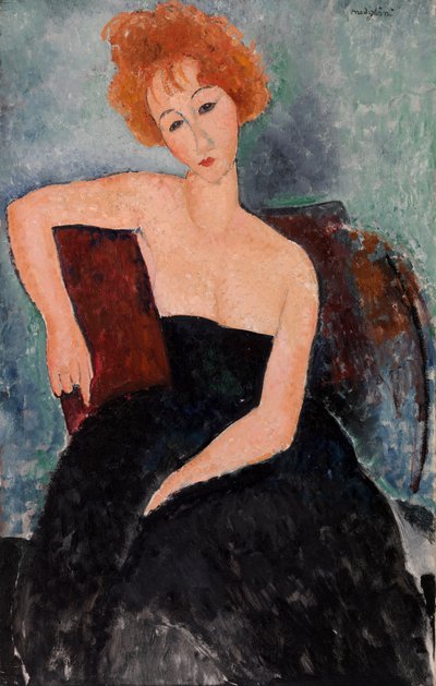 Jeune fille rousse en robe de soirée - Amedeo Modigliani
