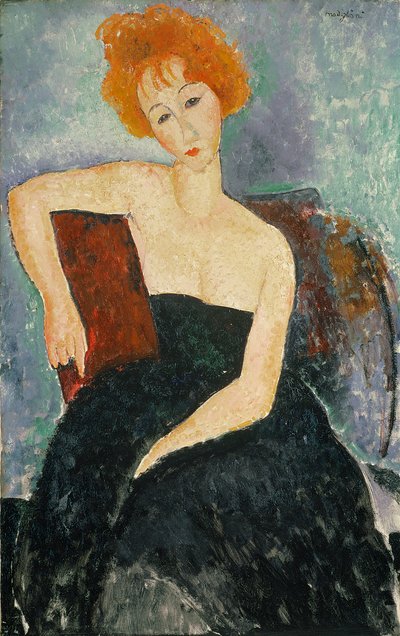Fille rousse en robe de soirée, 1918 - Amedeo Modigliani