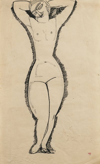 Nu debout avec les bras levés (Anna Akhmatova) - Amedeo Modigliani