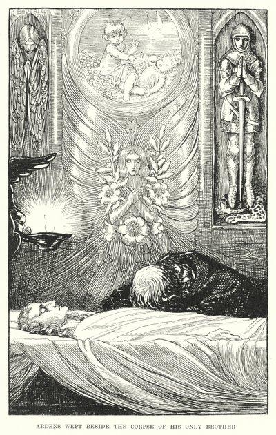 Ardens pleurait à côté du cadavre de son seul frère (gravure) - Amelia M. (attr.to) Bowerley or Bauerle