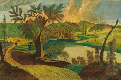 Paysage stylisé - American 19th Century