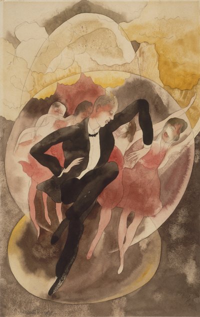 Dans le vaudeville (danseuse avec chœur) - American Charles Demuth