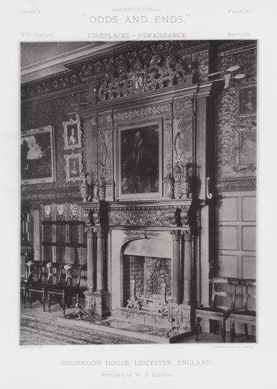 Cheminée : Quorndon House, Leicester, Angleterre - American Photographer (after)