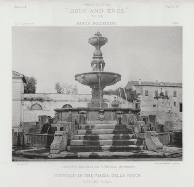Fontaine sur la Piazza Della Rocca, Viterbo, Italie - American Photographer (after)