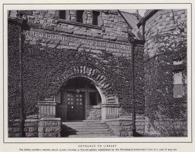 Jamestown, NY : Entrée de la bibliothèque - American Photographer (after)
