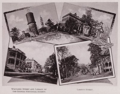 Ancien Bethel des marins ; Réservoir ; Première église baptiste africaine ; Résidence Hardee ; Première église baptiste blanche ; Rue Whitaker et bibliothèque de la société historique de Géorgie ; Rue Liberty (photo en noir et blanc) - American Photographer (after)