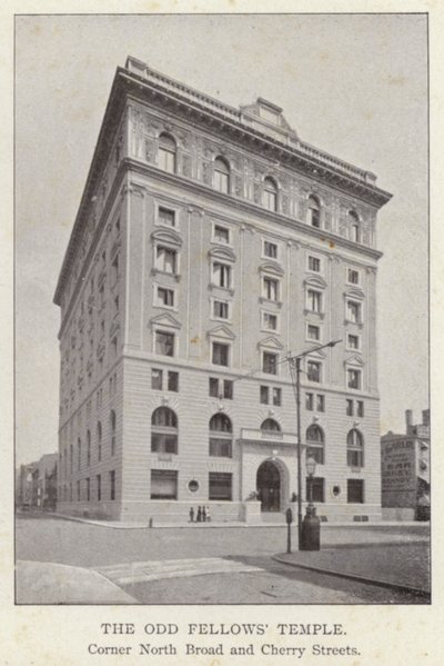 Philadelphie : Temple des Odd Fellows, coin de North Broad et Cherry Streets - American Photographer (after)