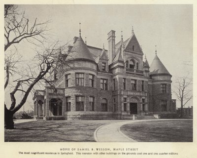 Springfield, Massachusetts : Maison de Daniel B Wesson, rue Maple - American Photographer (after)
