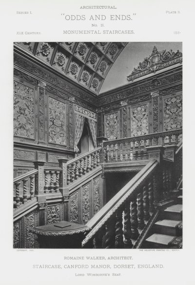 Escalier, Canford Manor, Dorset, Angleterre - American Photographer (after)