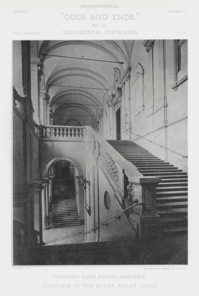 Escalier dans la Brera, Milan, Italie - American Photographer (after)