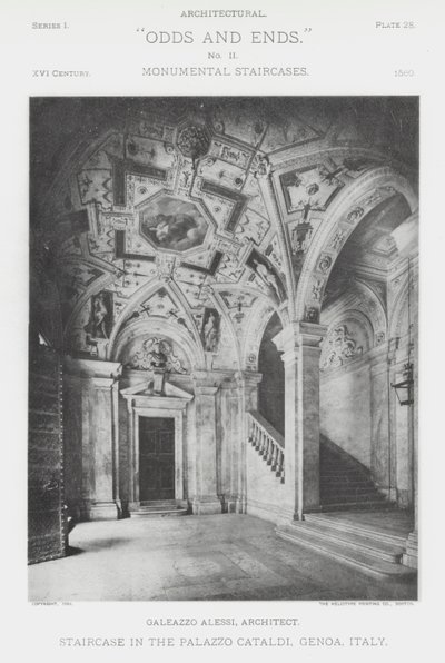 Escalier dans le Palazzo Cataldi, Gênes, Italie - American Photographer (after)