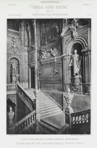 Escalier dans le Palazzo Reale, Turin, Italie - American Photographer (after)
