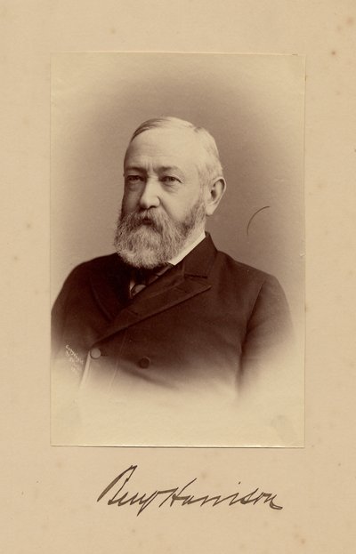 Benjamin Harrison (1833-1901), 23e président des États-Unis, photo par George Prince, Washington DC - American Photographer