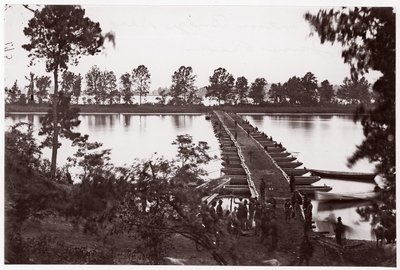 Construction des quartiers à Fort Brady, vers 1865 (tirage à l