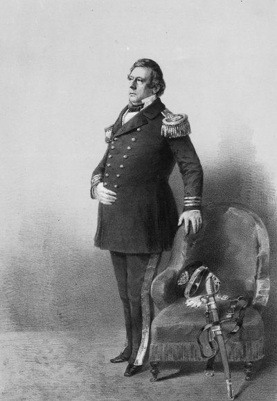 Commodore Matthew Calbraith Perry, gravé par Wilhelm Heine, vers 1856 (lithographie) - American Photographer
