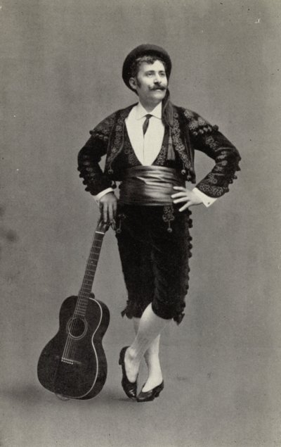 Guiseppe Campanari, dans le rôle de Figaro, dans "Le Barbier de Séville" (photo n/b) - American Photographer