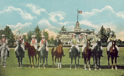 Miami, Floride, vers 1925 : Club House et Polo Field (photo couleur) - American Photographer