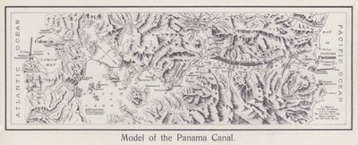 Maquette du canal de Panama (photo n/b) - American Photographer