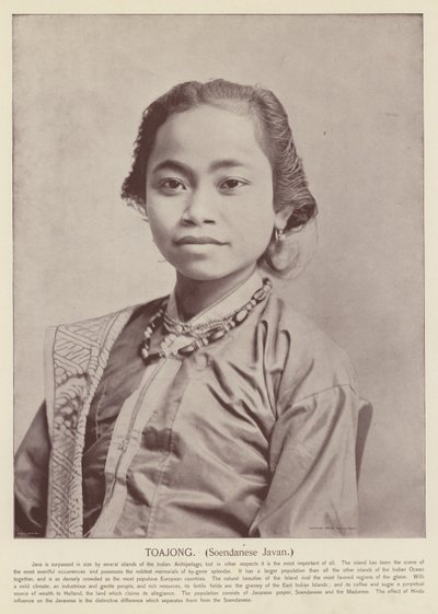 Toajong, Soendanese Javanais - American Photographer