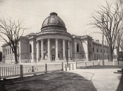 Université de Yale : "Rotonde, Woolsey Hall à gauche, Yale Dining-Hall à droite (photo n/b) - American Photographer