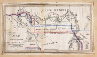 Une carte illustrant la frontière disputée entre les États-Unis et le Mexique - American School
